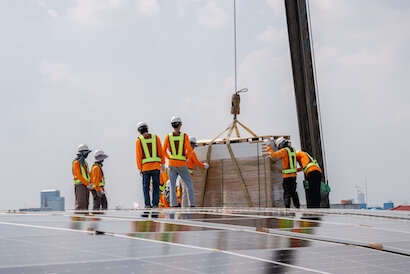 service engineer installing solar cell on the roof 2025 03 13 16 02 57 utc 2